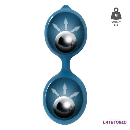 Misha Double Kegel Balls with Internal Weight for pelvic floor strength and pleasure, made from body-safe silicone by Latetobed.