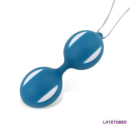 Misha Double Kegel Balls with Internal Weight from Latetobed featuring body-safe silicone and ergonomic design for pelvic floor training.