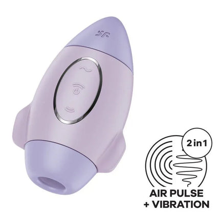 Mission Control Clit Sucker and Vibrator Violet with Air Pulse Technology