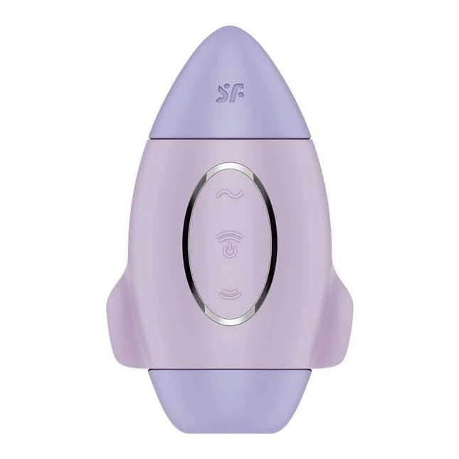 Mission Control Clit Sucker and Vibrator Violet, dual-action toy with Air Pulse Technology in a compact purple design from Satisfyer.