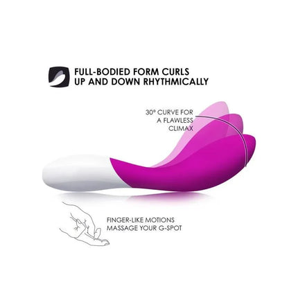 MONA WAVE Deep Rose stimulator with full-bodied form and G-spot massaging motion for enhanced sensation.