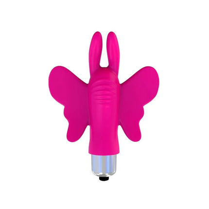 Monarch Butterfly Vibrating Bullet Silicone Pink with butterfly wings and sleek design