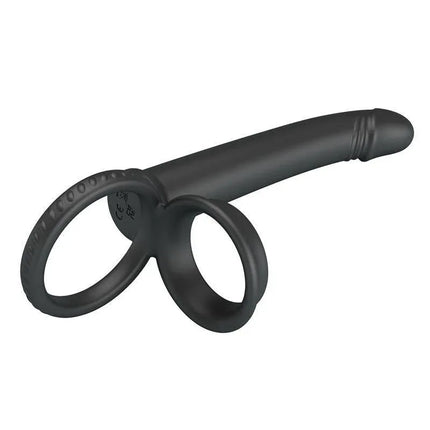 Moses Butt Plug with Cock Ring in black, featuring a dual-function design for anal stimulation and arousal.