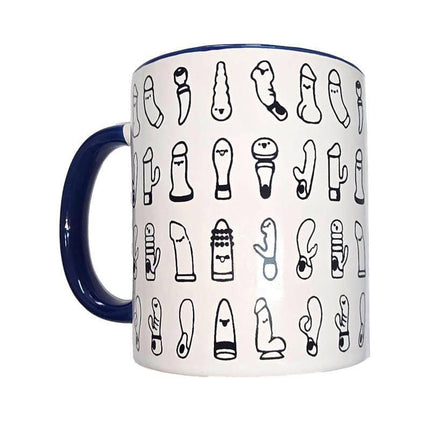 Cheeky ceramic Mug Vibes 370ml with playful erotic artwork, ideal for fun celebrations.