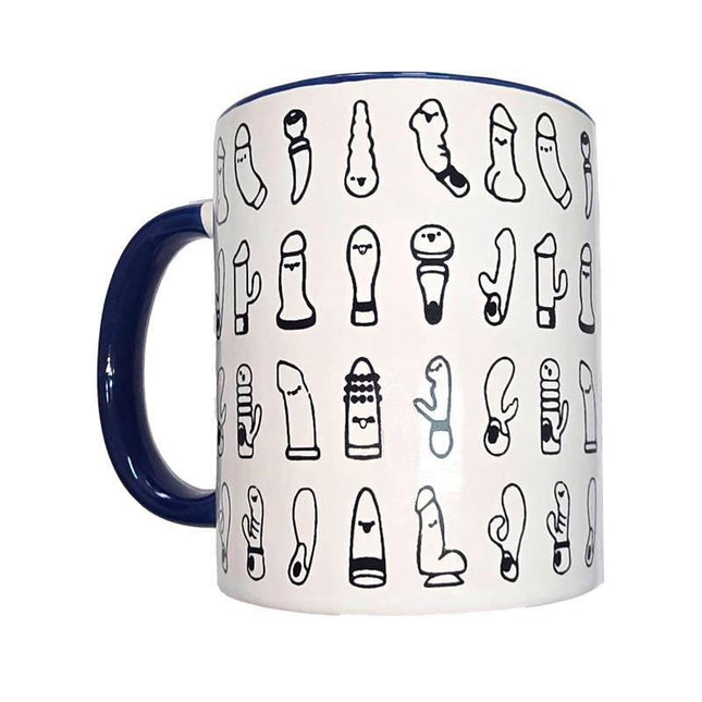 Cheeky ceramic Mug Vibes 370ml with playful erotic artwork, ideal for fun celebrations.