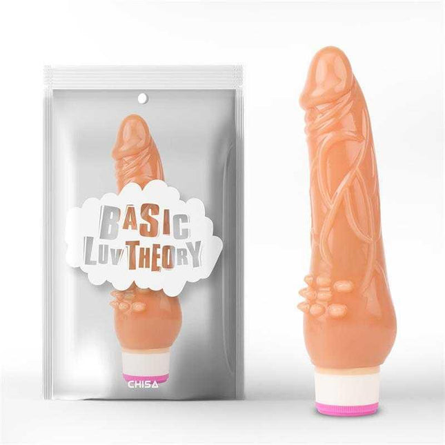 Multi-Speed Jelly Dildo 20.5 cm with Veins package and toy on display