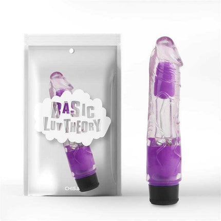 Semi-transparent purple Multi-Speed Purple Vibrator 8.1 with versatile settings, ideal for solo or couples play, packaged for style.