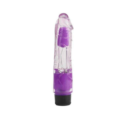 Multi-Speed Purple Vibrator 8.1, semi-transparent finish, multiple vibration speeds, versatile pleasure device.