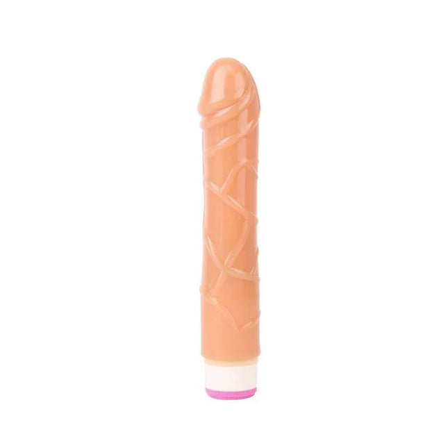 Multi-Speed Vibe 23 cm Flesh, jelly dildo with lifelike veins and adjustable speeds, 4.3 cm diameter