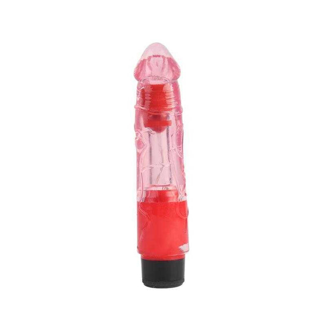 Multi Speed Vibrator 8.1 - Red Edition with semi-transparent design and customizable speeds, phthalate-free, body-safe material.