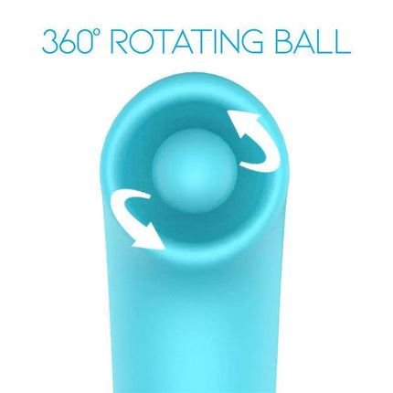 Close-up of Murly Soft Massaging Ball 360º con Vibración Doble - 3 Motores with arrows indicating rotation movement.