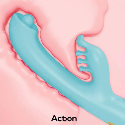 Murly Soft Massaging Ball 360º con Vibración Doble - 3 Motores in action, showcasing versatile design for multi-point stimulation.