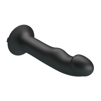 Murray Dildo Vibration and Pulsation in black silicone design with ergonomic shape for versatile stimulation and pleasure.