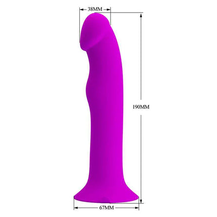 Murray Vibe with Lateral Pulse silicone pleasure device with phallic shape, dimensions 190mm x 67mm x 38mm