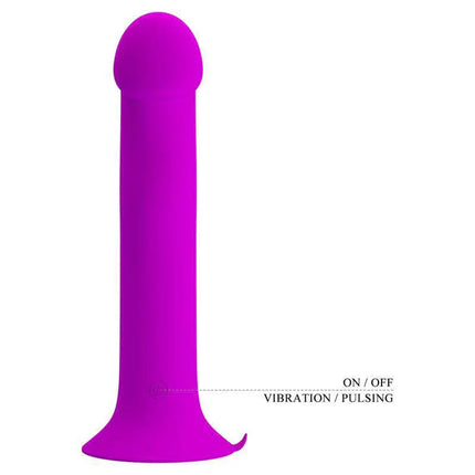 Murray Vibe with Lateral Pulse silicone pleasure device in vibrant pink with phallic head, featuring vibration and pulsing functions.