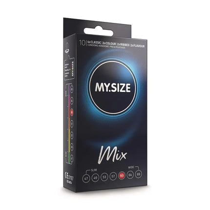 My Size Mix Size 60 Box of 10 Uds condom package for perfect fit and sensation