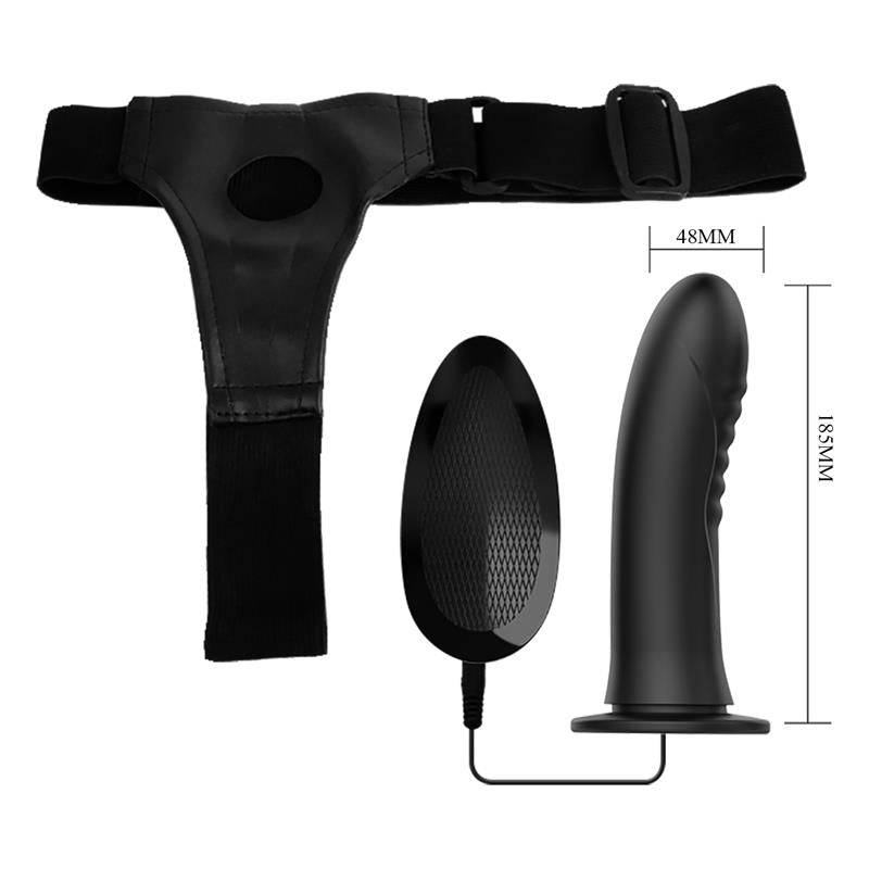 Myron Strap - On with Vibrating Dildo 7.2 - secretsextoys.store