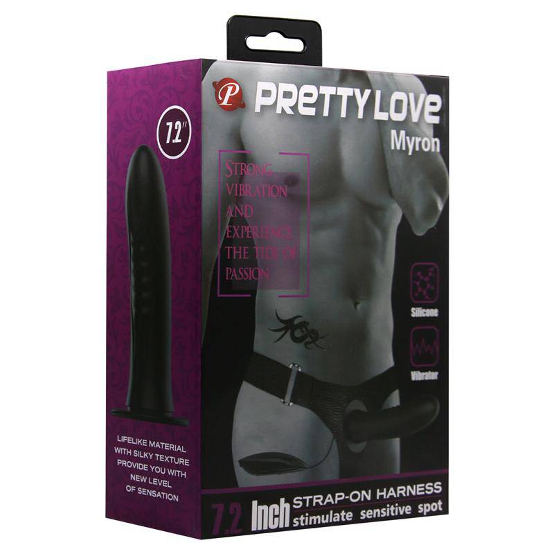 Myron Strap - On with Vibrating Dildo 7.2 - secretsextoys.store