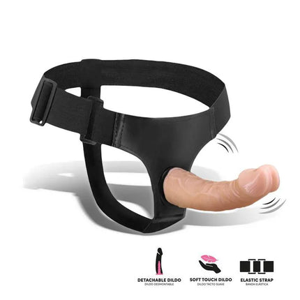 Nathy Detachable Strap-On Harness with veined dildo and adjustable straps