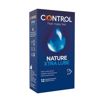 Nature Xtra Lube 12 uds Clave 6 condom pack with extra silicone lubrication for smooth intimacy.