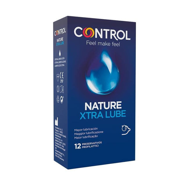 Nature Xtra Lube 12 uds Clave 6 condom pack with extra silicone lubrication for smooth intimacy.