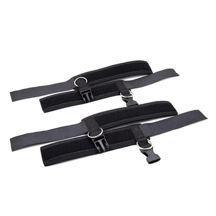 Neoprene Ankle Cuffs with Velcro Black for BDSM play, featuring adjustable straps for comfort and durability.