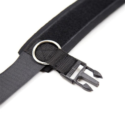 Close-up of Neoprene Ankle Cuffs with Velcro Black showing adjustable strap and metal ring for secure fit.