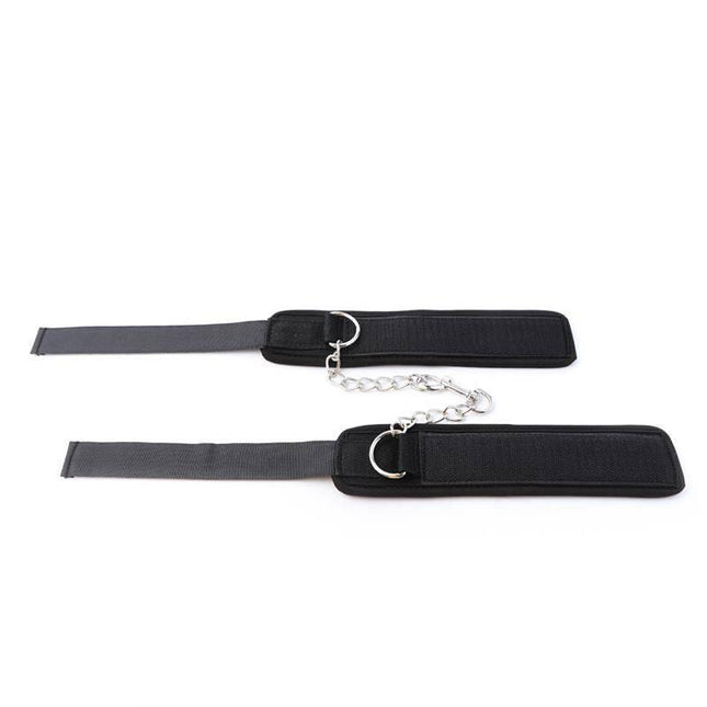 Neoprene Velcro handcuffs with soft padding and removable chain for comfortable and secure restraint