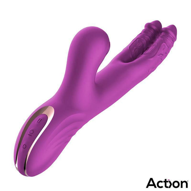 Nico Vibe with Clit Hitting Ball and Alternating Dildos in vibrant purple with ergonomic controls for immersive pleasure experience.
