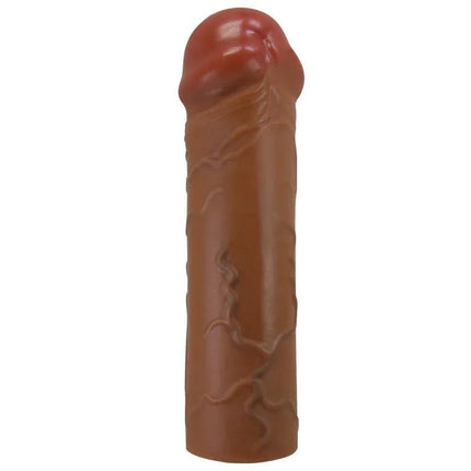 Nile Penis Extended Sleeve for enhanced sensation and connection, realistic design, increases length and girth, waterproof material.