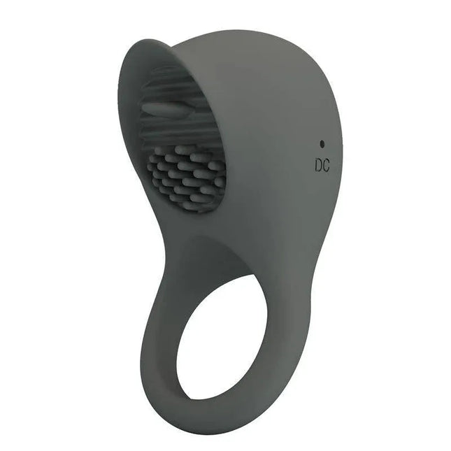 Nimbus Vibrating Cock Ring with Licking Tongue featuring premium silicone and 12 tongue functions for dual-sense stimulation.