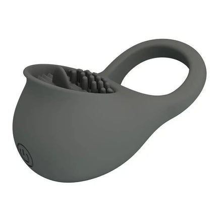 Nimbus Vibrating Cock Ring with Licking Tongue, high-quality silicone design with dual-sense stimulation for enhanced intimacy and pleasure.