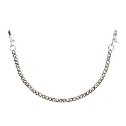 Nipple Clamps Chain with durable metal design and sleek silver finish for reliable intimate play and sensory stimulation.