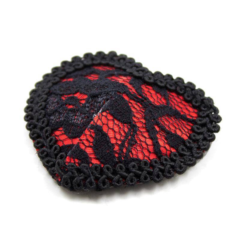 Nipple Covers with Lace Black/Red - secretsextoys.store