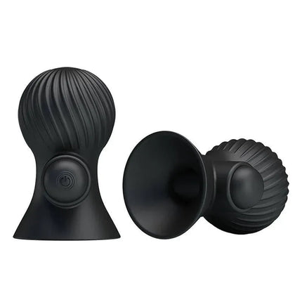 Nipple Sucker with Vibration Black - silicone accessory with 12 vibration functions for enhanced pleasure and sensation.