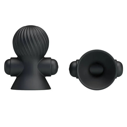 Nipple Sucker with Vibration Black, silicone accessory with 12 vibration functions for enhanced sensations and pleasure.
