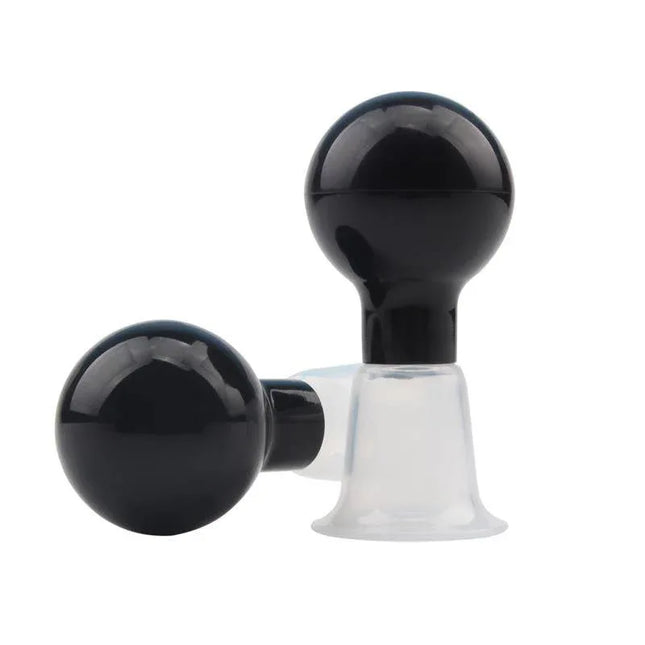 Nipple Teaser in black PVC and ABS material with compact travel-friendly design for couples and solo play, enhancing intimate pleasure.