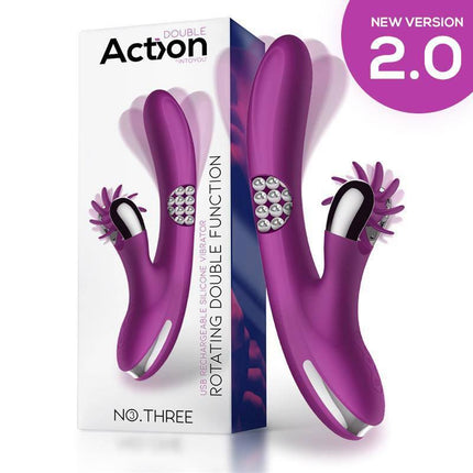 No. Three Rotator with Rotating Balls 360º and Stimulating Wheel in purple packaging, version 2.0