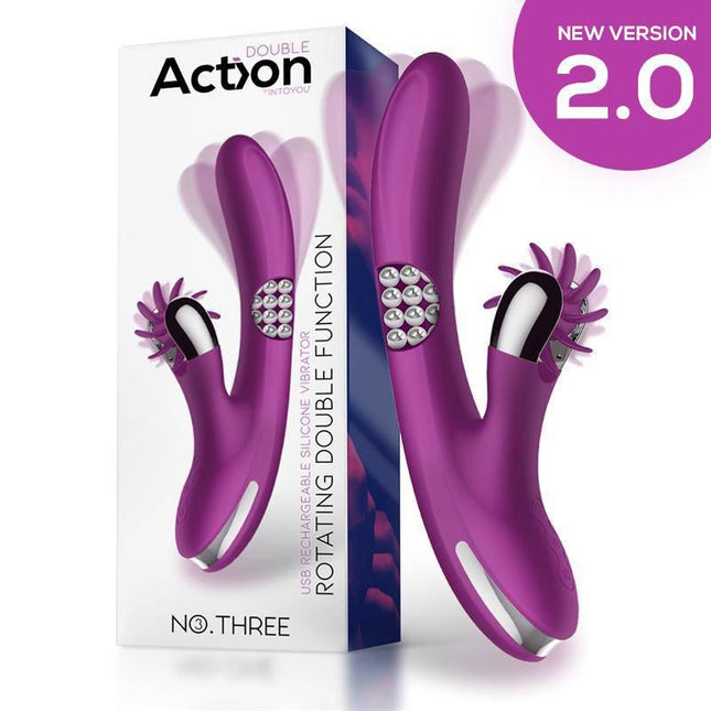 No. Three Rotator with Rotating Balls 360º and Stimulating Wheel in purple packaging, version 2.0