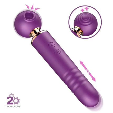 No. TwentyTwo Clitoris Sucker 3 in 1 with Pulsation and Thrusting in purple, showcasing its sleek design and dual motors for enhanced pleasure.