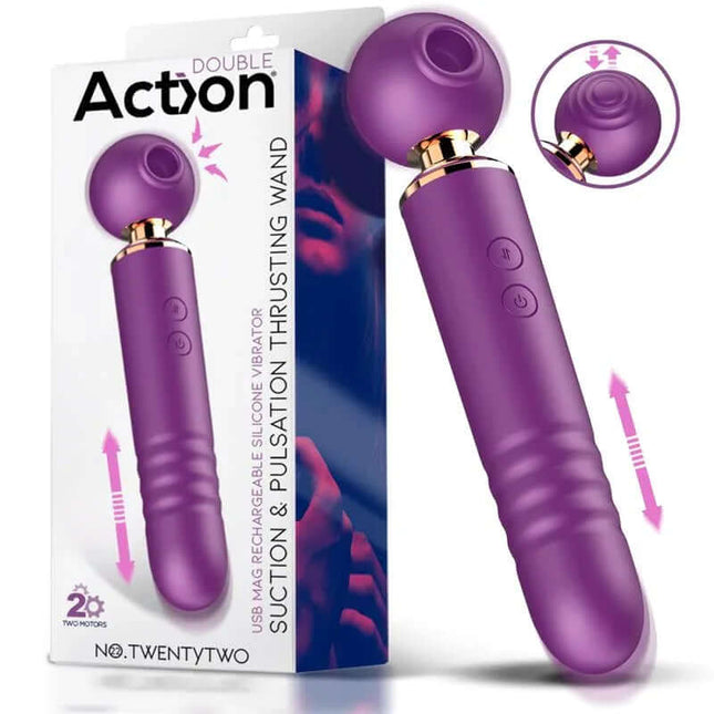 No. TwentyTwo Clitoris Sucker 3 in 1 with Pulsation and Thrusting in purple packaging