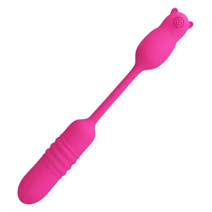 Nobikuma Thrusting and Vibrating Bullet, pink USB-rechargeable stimulator with body-safe material for intense sensations.