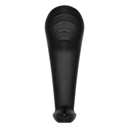 Nona G-Spot Stimulator Silicone Noir with a tapered shape and textured ridges.