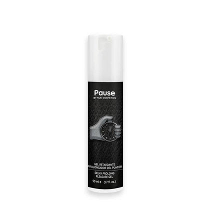 Nuei Retardant Gel Pause 50 ml bottle with natural ingredients for effective delay and extended intimate moments.