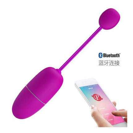 Nymph Vibrating Egg with Movil APP, purple design, Bluetooth connectivity, smartphone control for discreet, wireless enjoyment.
