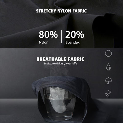 Close-up of Ocean Menstrual Panty Heavy fabric composition: 80% nylon, 20% spandex, highlighting breathable and stretchy characteristics.