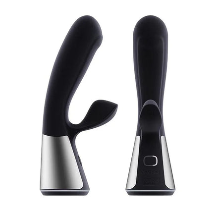 Ohmidod Fuse Interactive Vibe G-Spot Black dual-stimulation Bluetooth vibrator with touch-sensitive controls for couples.