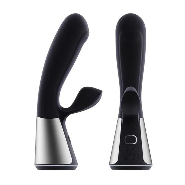 Ohmidod Fuse Interactive Vibe G-Spot Black dual-stimulation Bluetooth vibrator with touch-sensitive controls for couples.