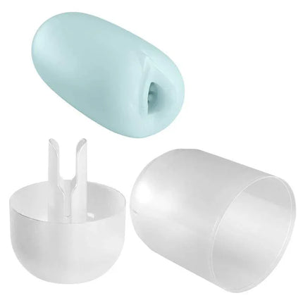 Disassembled view of Olga Masturbator Egg Double Texture with casing and interior