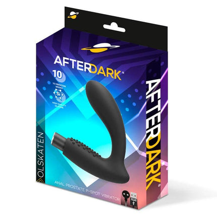 Olskaten Anal Prostate P-Spot Vibrator in packaging, designed for deep prostate stimulation, featuring a curved silhouette and premium silicone.
